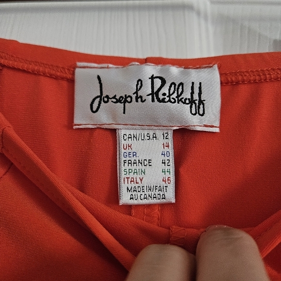 Joseph Ribkoff Orange A-Line Skirt - Picture 3 of 3